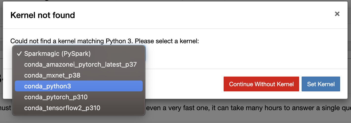 Set the kernel