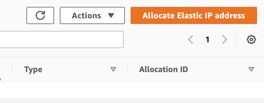 Allocate Elastic IP address