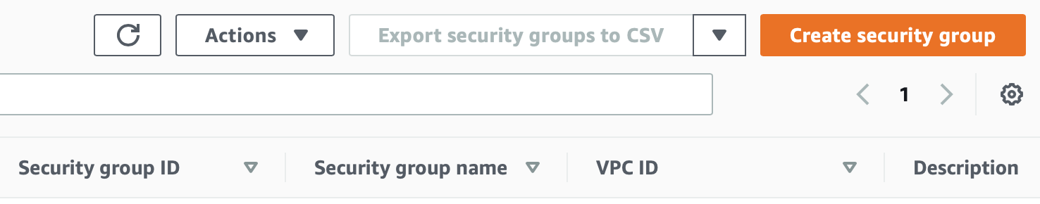 Create Security Group